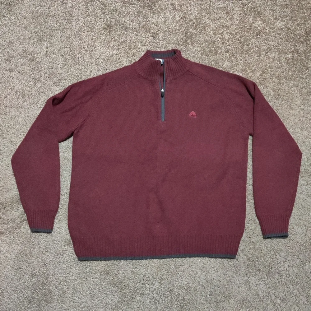 Nike ACG Mens Size M Zip Sweater Red Wool‎ Blend Knit Pullover Outdoors Hiking